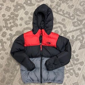 The North Face boys reversible puffer with hood.